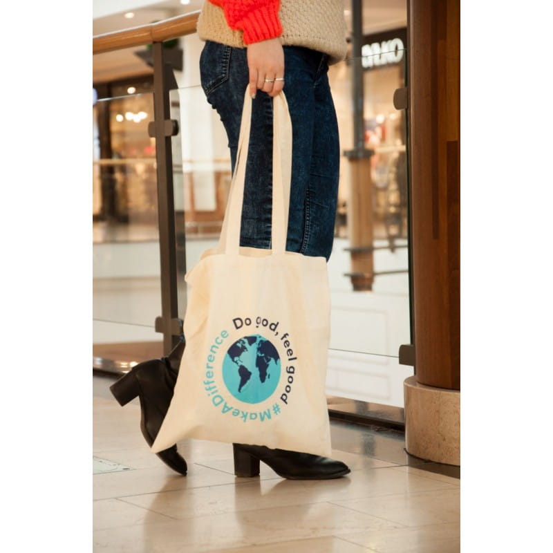 Torba bawełniana naturalna (ecrue) 38x42 cm długie ucho